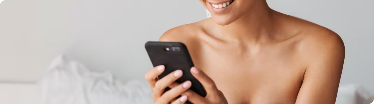 Woman using cell phone